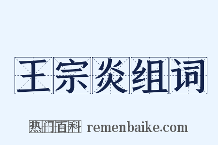 王宗炎组词是什么意思的图片